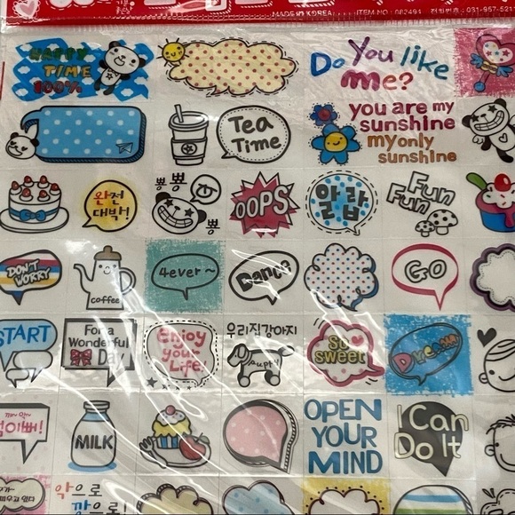 Set of 3 Korean Novelty Stickers - Picture 3 of 14
